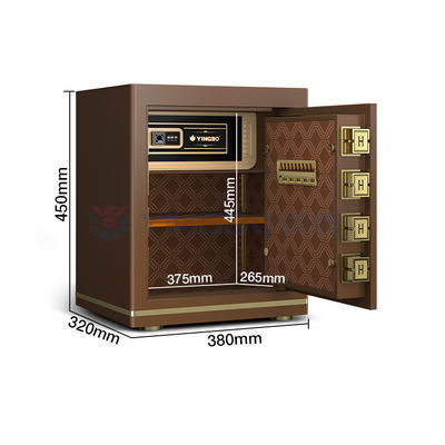 ओईएम आकार 1.5Cu Ft कार्यालय फिंगरप्रिंट सेफ बॉक्स ठोस स्टील 26±2KG