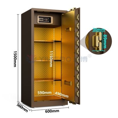 दोहरी अलार्म बड़े ठोस स्टील उच्च अंत घर के लिए सुरक्षित 120kg सुरक्षा के लिए YB/RS-150