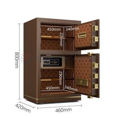 डबल अलार्म स्मार्ट ऑफिस सेफ बॉक्स फॉर सिक्योरिटी H800mm 46±2KG YB/N7-80D