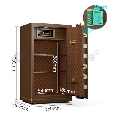 H1000mm ठोस स्टील इलेक्ट्रॉनिक ताला लक्जरी कार्यालय सुरक्षा के लिए सुरक्षित बॉक्स YB/N7-100