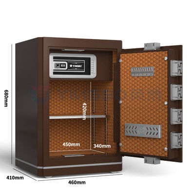 2.5 Cu Ft बायोमेट्रिक फिंगरप्रिंट लॉक होम सेफ बॉक्स एंटी-थेफ्ट YB/N6-68