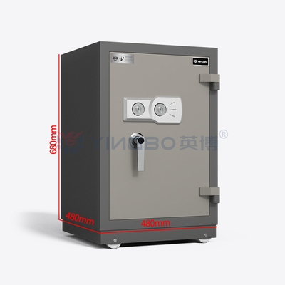 H680mm अग्नि प्रतिरोधी सुरक्षित बॉक्स ठोस स्टील लॉक डबल कुंजी लॉक