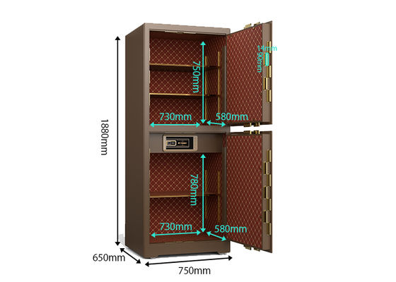 H1880mm Commercial Deposit Safe Fingerprint Lock and Alarm System for Secure Storage