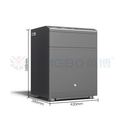 बायोमेट्रिक फिंगरप्रिंट नाइटस्टैंड सेफ बॉक्स, घर सुरक्षा के लिए ठोस स्टील निर्माण