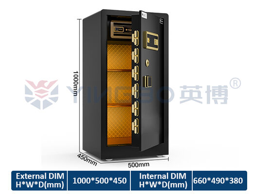 आईएसओ और सीई और आरओएचएस पेटेंट के साथ 7 ओपन वेज डुअल सॉलिड स्टील होम सेफ बॉक्स 68 किलो वाईबी / आरएस -100