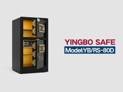 YB/RS-80D फिंगरप्रिंट लॉक होम सेफ ब्लैक