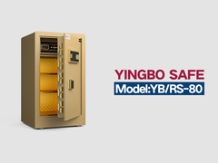 YB/RS-80 फिंगरप्रिंट लॉक होम सेफ गोल्डन