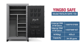 गन सेफ बॉक्स उच्च सुरक्षा गन सेफ कैबिनेट हथियार भंडारण कैबिनेट हेवी ड्यूटी गन सेफ